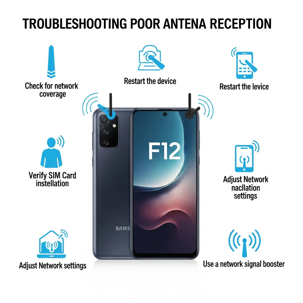 مشکل آنتن دهی سامسونگ f12