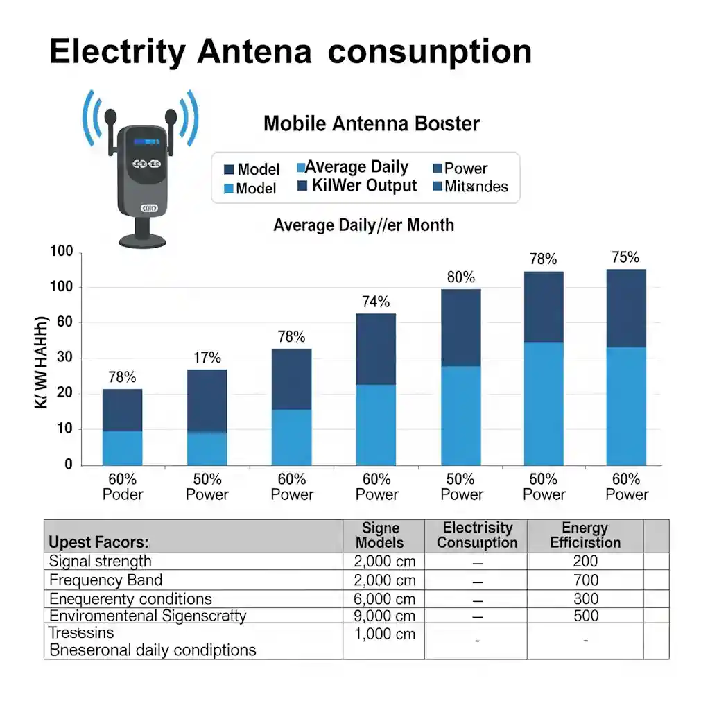 مصرف برق تقویت کننده موبایل 